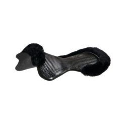 Acavallo Compensatore gel Classic con mezzo bordo in montone - Nero - colore montone Sheepskin  Black