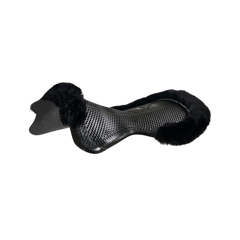 Acavallo Compensatore gel Classic con mezzo bordo in montone - Nero - colore montone Sheepskin  Black