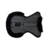 Acavallo Compensatore gel Classic con mezzo bordo in montone - Nero - colore montone Sheepskin  Black