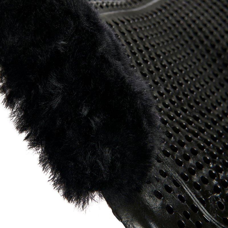 Acavallo Compensatore gel Classic con mezzo bordo in montone - Nero - colore montone Sheepskin  Black