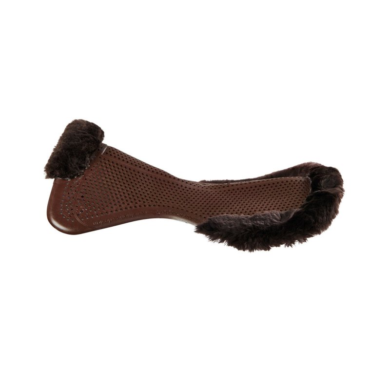 Acavallo Compensatore gel Classic con mezzo bordo in montone - Marrone - colore montone Sheepskin  Brown