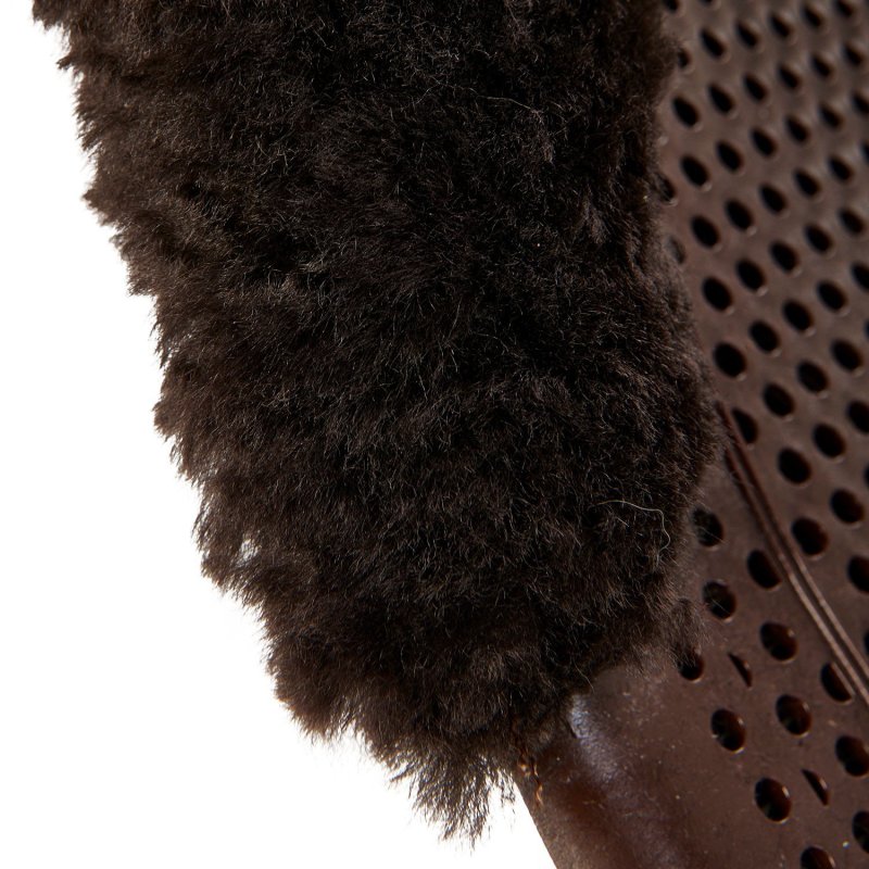 Acavallo Compensatore gel Classic con mezzo bordo in montone - Marrone - colore montone Sheepskin  Brown