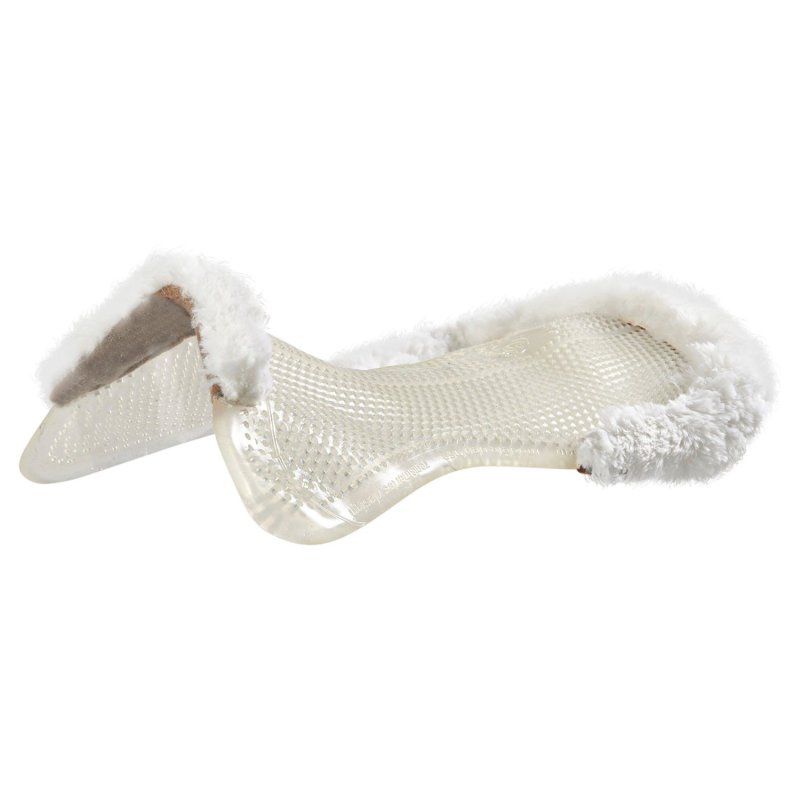 Acavallo Compensatore gel Classic con mezzo bordo in montone - Trasparente - colore montone Sheepskin  White