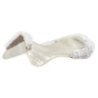 Acavallo Compensatore gel Classic con mezzo bordo in montone - Trasparente - colore montone Sheepskin  White
