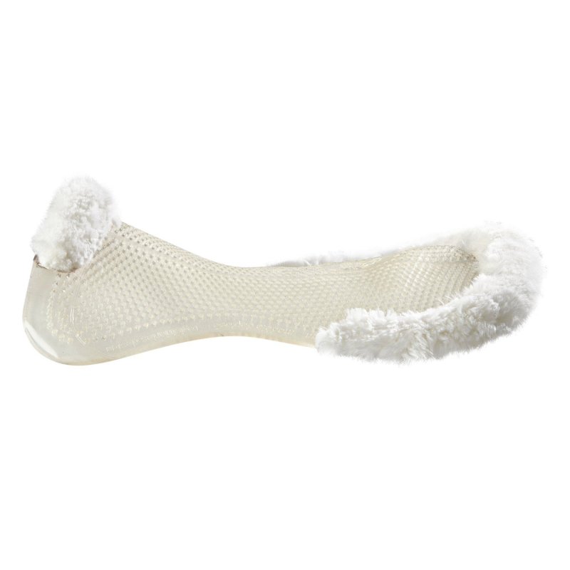 Acavallo Compensatore gel Classic con mezzo bordo in montone - Trasparente - colore montone Sheepskin  White