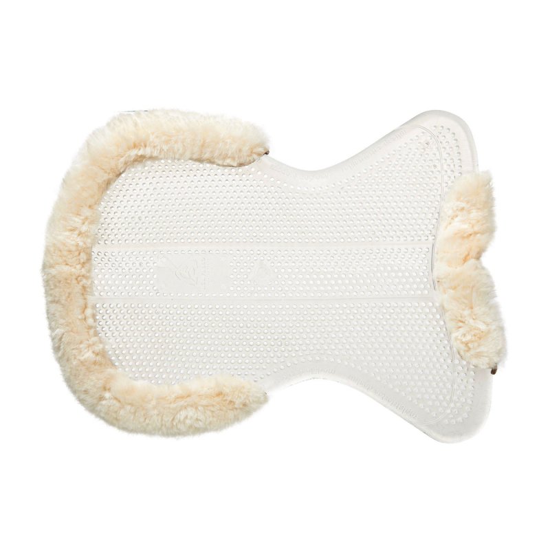 Acavallo Compensatore gel Classic con mezzo bordo in montone - Trasparente - colore montone Sheepskin  Natural