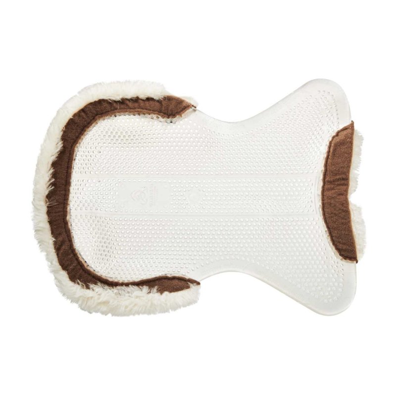 Acavallo Compensatore gel Classic con mezzo bordo in montone - Trasparente - colore montone Sheepskin  Natural