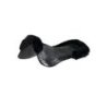 Acavallo Compensatore pony gel Classic con mezzo bordo montone - Nero - colore montone Sheepskin  Black