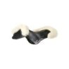 Acavallo Compensatore pony gel Classic con mezzo bordo montone - Nero - colore montone Sheepskin  Natural