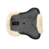 Acavallo Compensatore pony gel Classic con mezzo bordo montone - Nero - colore montone Sheepskin  Natural