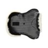 Acavallo Compensatore pony gel Classic con mezzo bordo montone - Nero - colore montone Sheepskin  Natural
