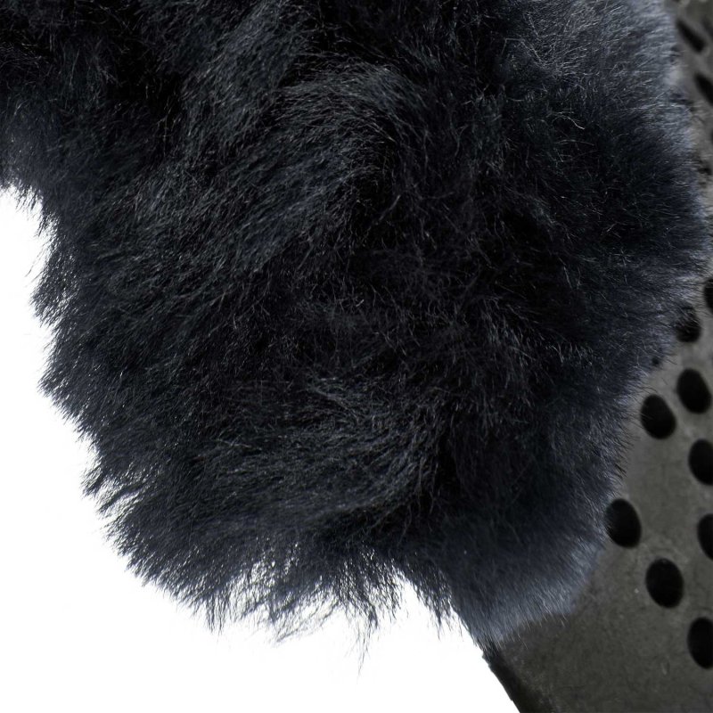 Acavallo Compensatore pony gel Classic con mezzo bordo montone - Nero - colore montone Sheepskin  Grey