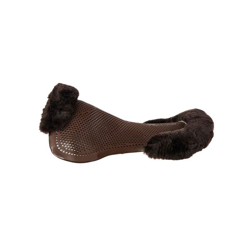 Acavallo Compensatore pony gel Classic con mezzo bordo montone - Marrone - colore montone Sheepskin  Brown