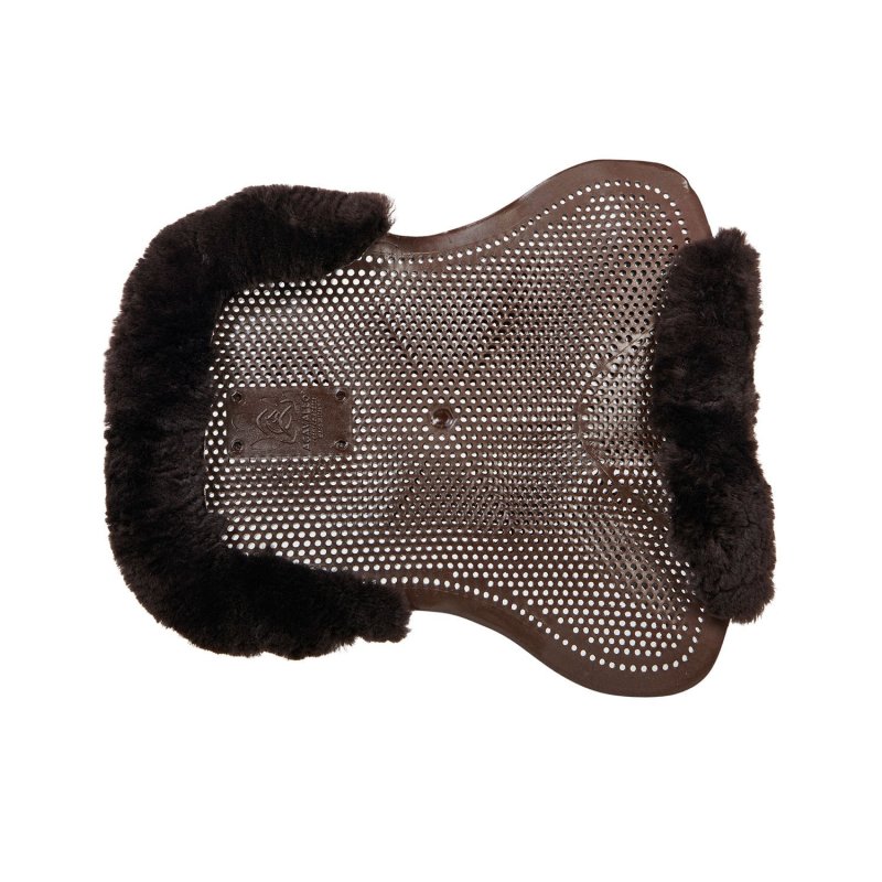 Acavallo Compensatore pony gel Classic con mezzo bordo montone - Marrone - colore montone Sheepskin  Brown