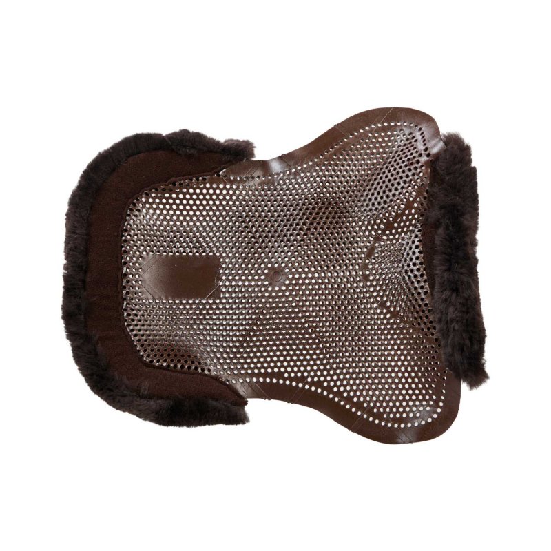 Acavallo Compensatore pony gel Classic con mezzo bordo montone - Marrone - colore montone Sheepskin  Brown