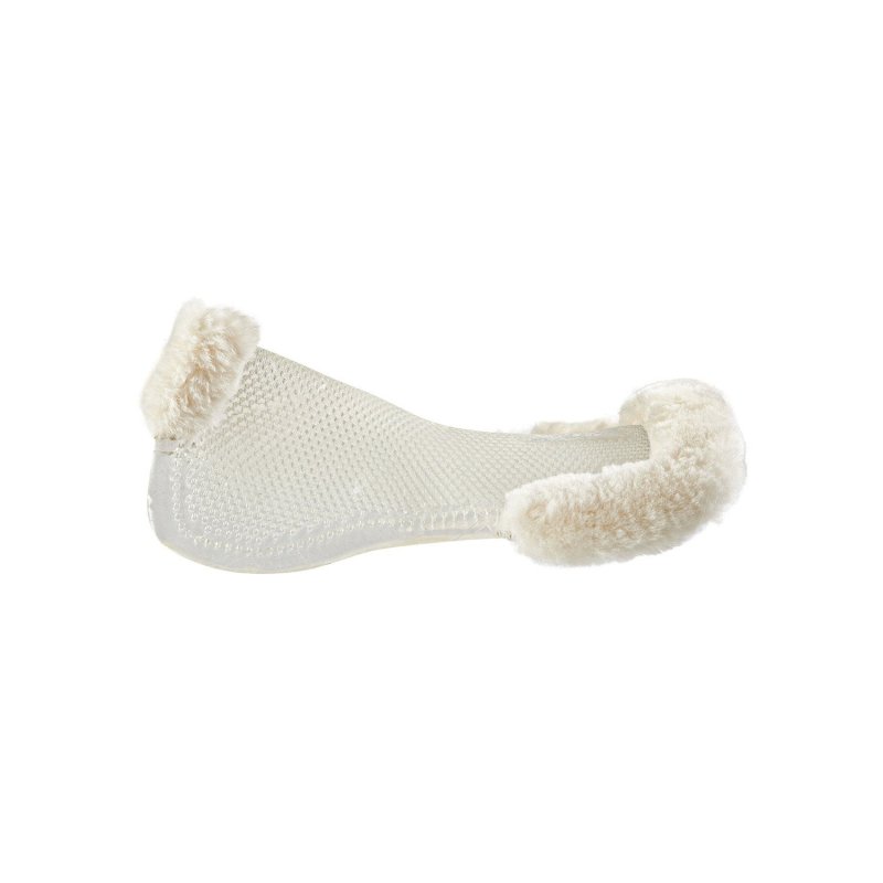 Acavallo Compensatore pony gel Classic con mezzo bordo montone - Trasparente - colore montone Sheepskin  Natural