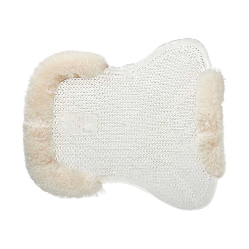Acavallo Compensatore pony gel Classic con mezzo bordo montone - Trasparente - colore montone Sheepskin  Natural