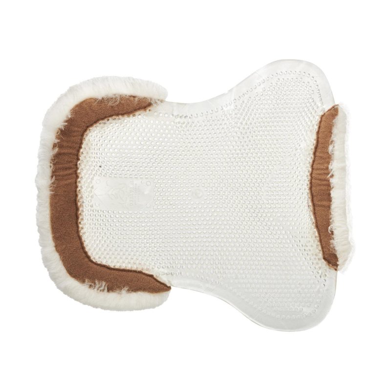 Acavallo Compensatore pony gel Classic con mezzo bordo montone - Trasparente - colore montone Sheepskin  Natural