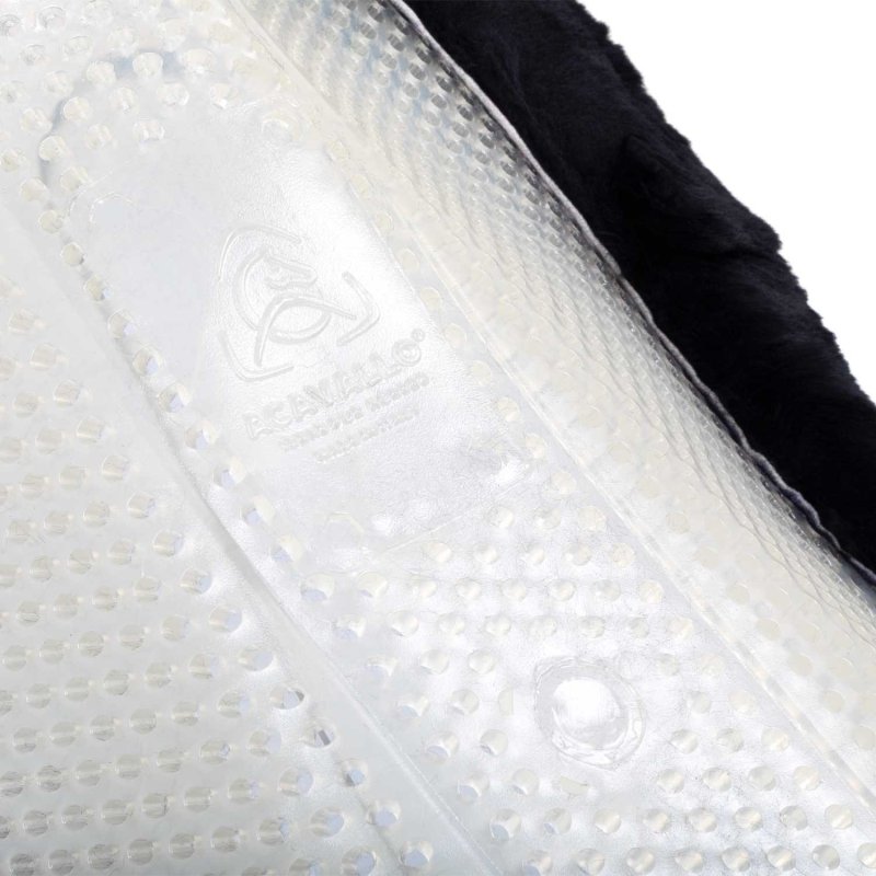 Acavallo Compensatore gel Classic con montone sagomato - Trasparente - colore montone Sheepskin  Black