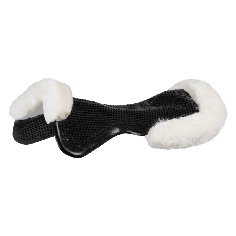 Acavallo Compensatore gel Classic con montone sagomato - Nero - colore montone Sheepskin  White