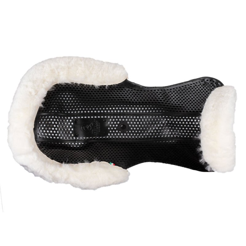 Acavallo Compensatore gel Classic con montone sagomato - Nero - colore montone Sheepskin  White