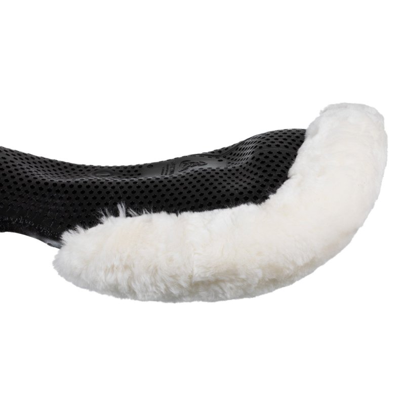 Acavallo Compensatore gel Classic con montone sagomato - Nero - colore montone Sheepskin  White
