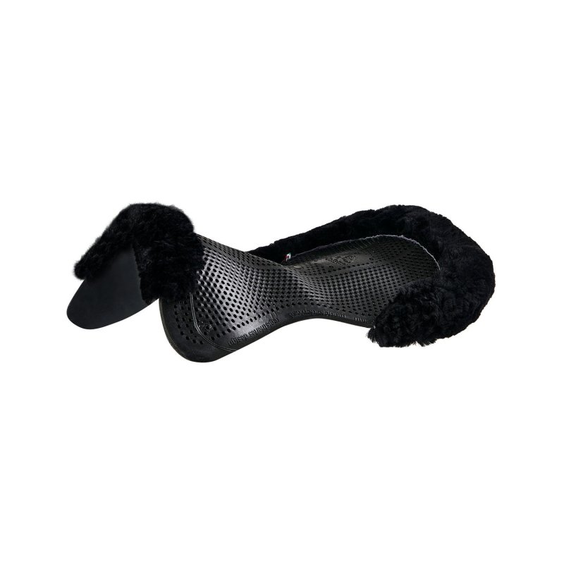 Acavallo Compensatore gel Classic con Dri-Lex e montone - Nero - colore montone Sheepskin  Black