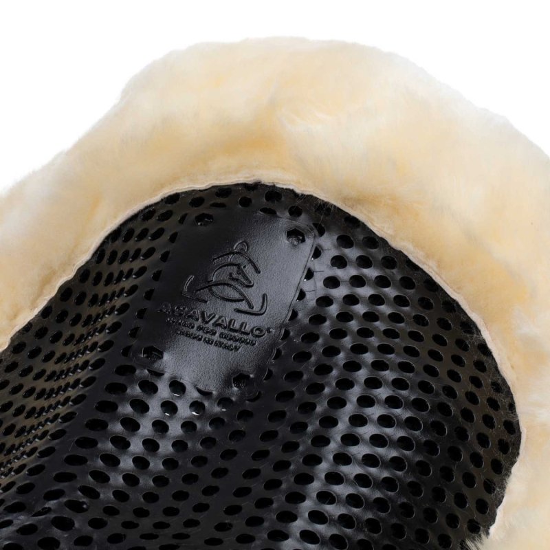Acavallo Compensatore gel Classic montone rialzo anteriore - Nero - colore montone Sheepskin  Natural
