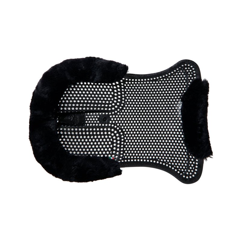 Acavallo Compensatore gel Classic montone rialzo posteriore - Nero - colore montone Sheepskin  Black