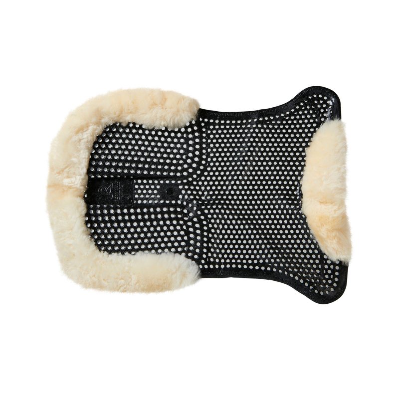 Acavallo Compensatore gel Classic montone rialzo posteriore - Nero - colore montone Sheepskin  Natural