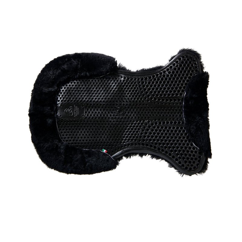 Acavallo Compensatore gel Classic montone integrale rialzo anteriore - Nero - colore montone Sheepskin  Black