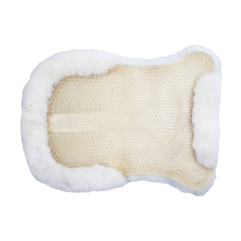 Acavallo Compensatore gel Classic montone integrale rialzo posteriore - Trasparente - colore montone Sheepskin  White