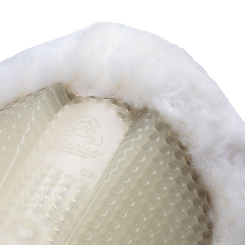 Acavallo Compensatore gel Classic montone integrale rialzo posteriore - Trasparente - colore montone Sheepskin  White