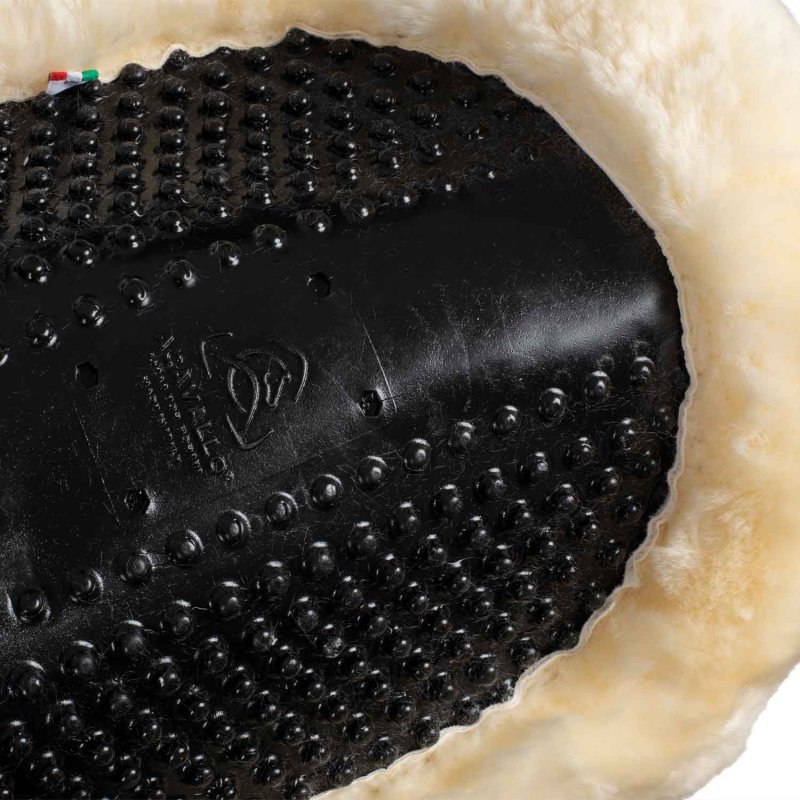 Acavallo Compensatore gel Massage con montone sagomato - Nero - colore montone Sheepskin  Natural