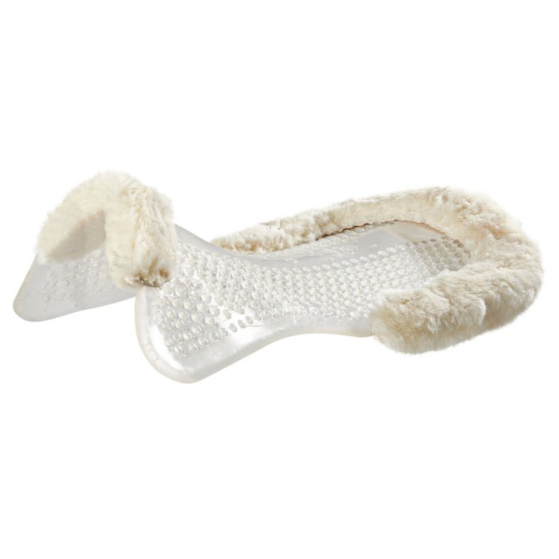 Acavallo Compensatore gel Massage con montone sagomato - Trasparente - colore montone Sheepskin  Natural