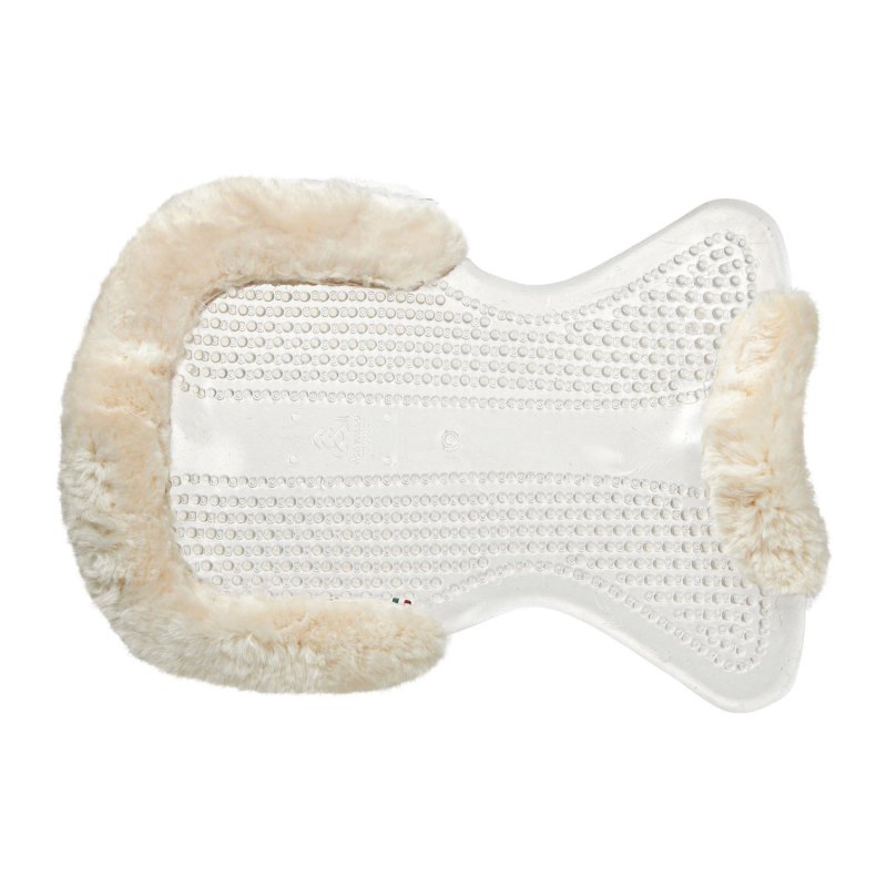 Acavallo Compensatore gel Massage con montone sagomato - Trasparente - colore montone Sheepskin  Natural