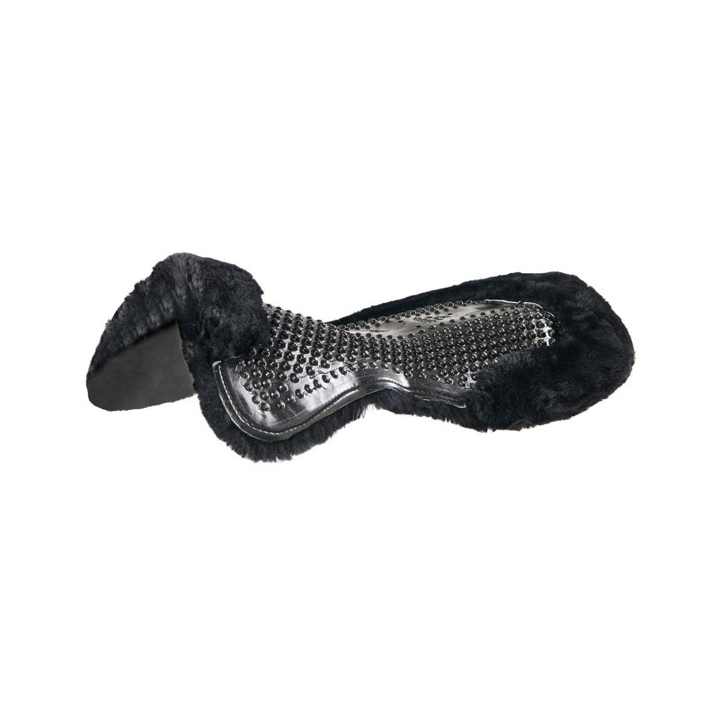 Acavallo Compensatore gel Massage rivestito in montone - Nero - colore montone Sheepskin  Black