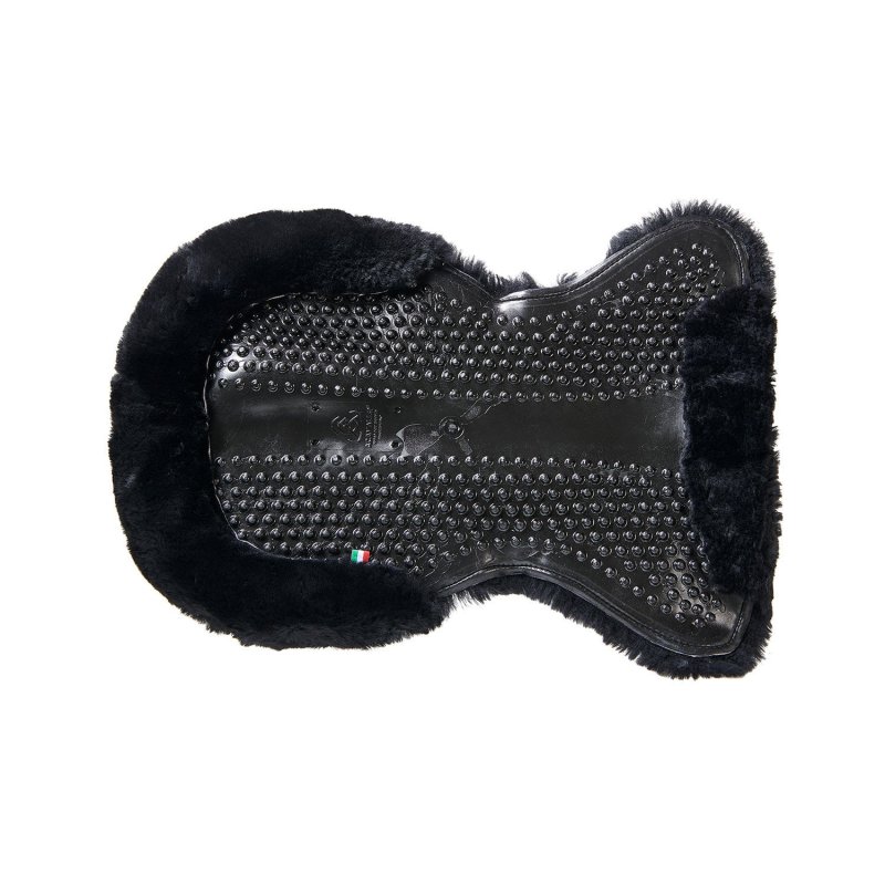 Acavallo Compensatore gel Massage rivestito in montone - Nero - colore montone Sheepskin  Black