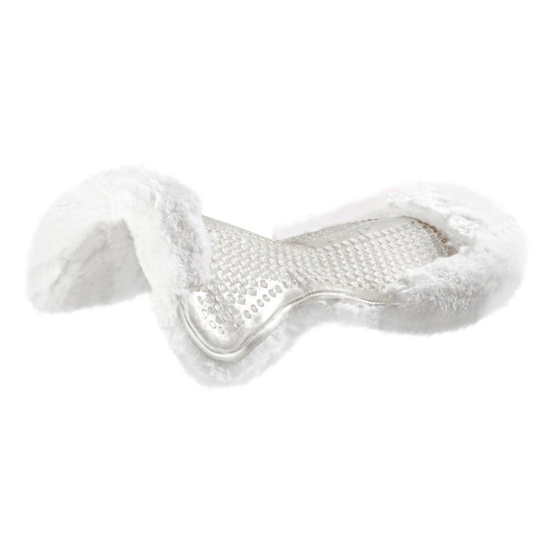 Acavallo Compensatore gel Massage rivestito in montone - Trasparente - colore montone Sheepskin  White