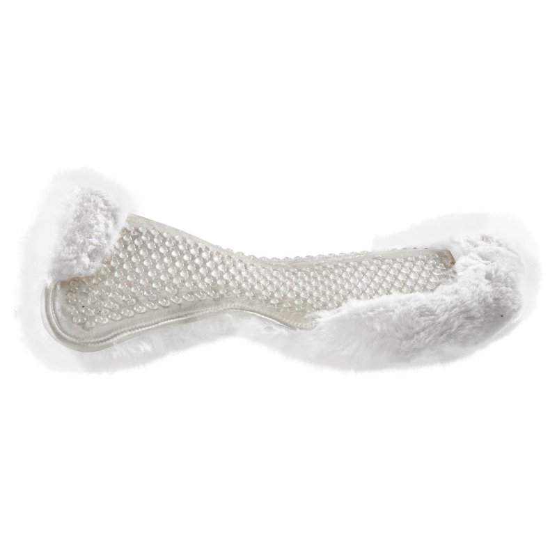 Acavallo Compensatore gel Massage rivestito in montone - Trasparente - colore montone Sheepskin  White