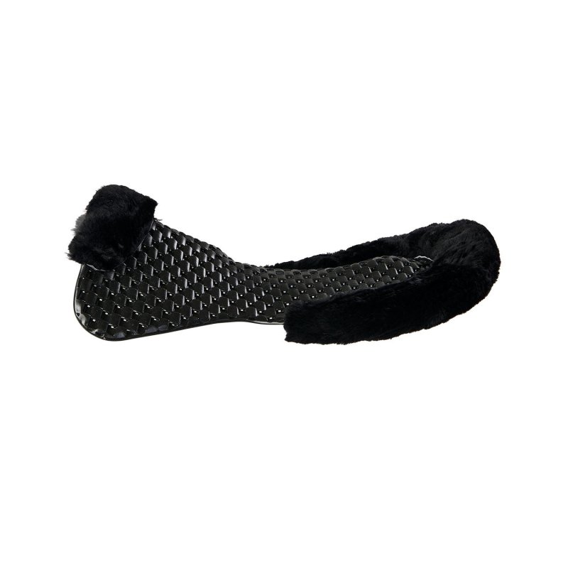 Acavallo Compensatore gel Respira con montone sagomato - Nero - colore montone Sheepskin  Black