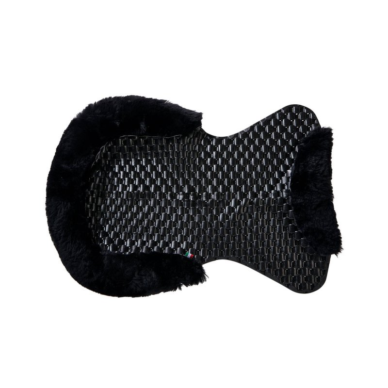 Acavallo Compensatore gel Respira con montone sagomato - Nero - colore montone Sheepskin  Black