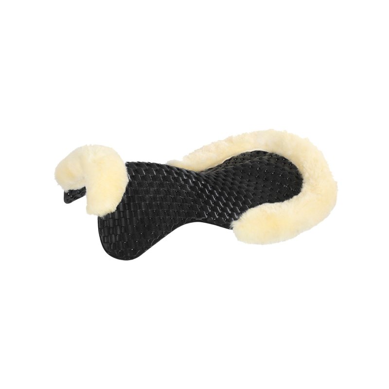 Acavallo Compensatore gel Respira con montone sagomato - Nero - colore montone Sheepskin  Natural