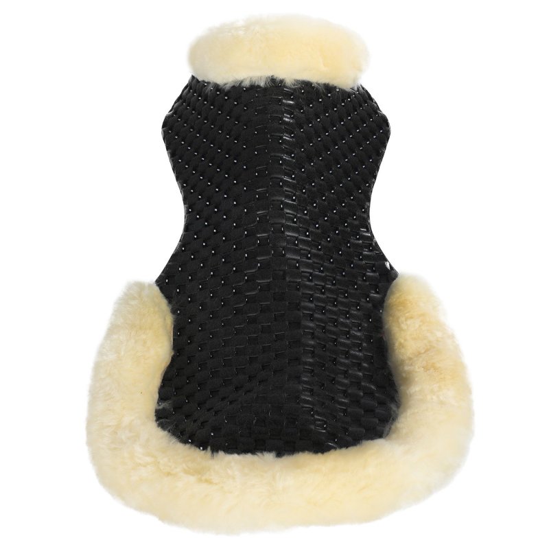 Acavallo Compensatore gel Respira con montone sagomato - Nero - colore montone Sheepskin  Natural