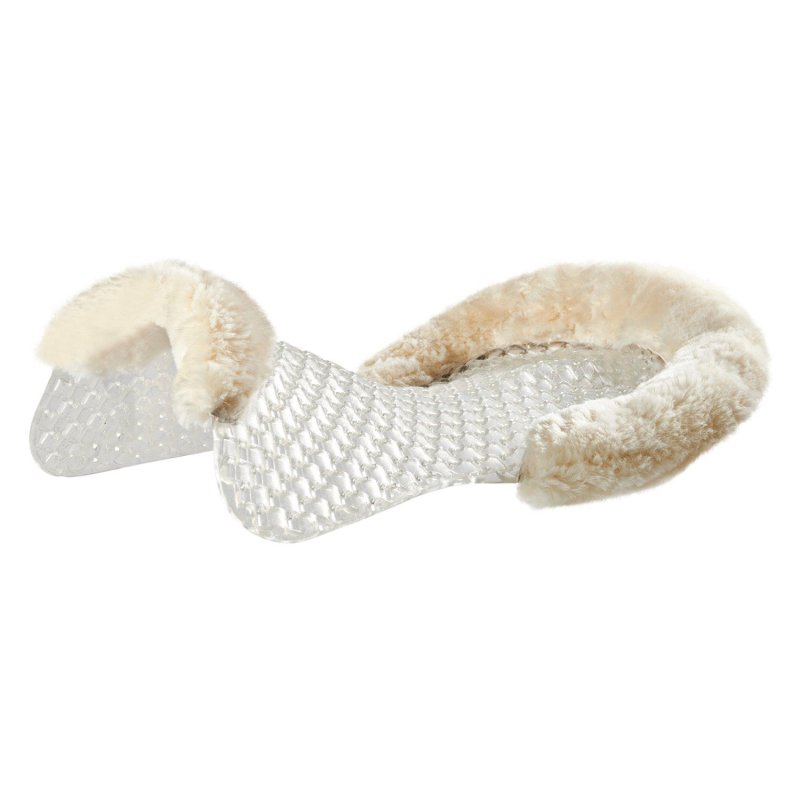 Acavallo Compensatore gel Respira con montone sagomato - Trasparente - colore montone Sheepskin  Natural