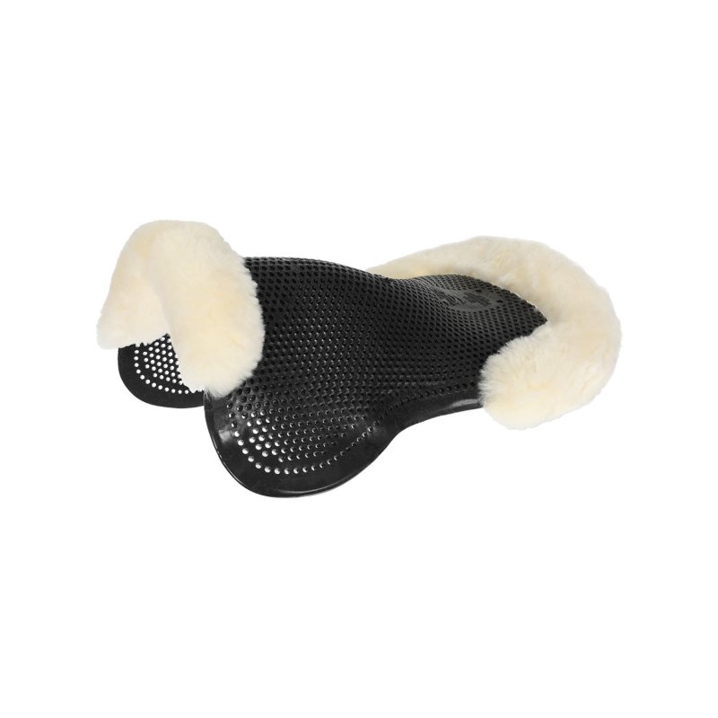 Acavallo Compensatore pony gel Classic con montone sagomato - Nero - colore montone Sheepskin  Natural