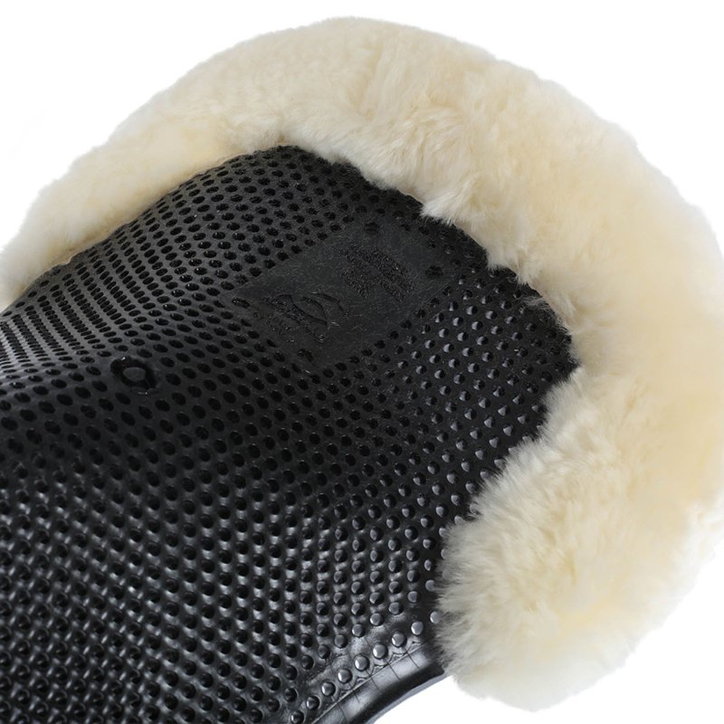 Acavallo Compensatore pony gel Classic con montone sagomato - Nero - colore montone Sheepskin  Natural