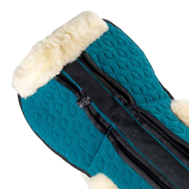 Equestro Compensatore elastan con tasche e montone - Petrolio/Naturale