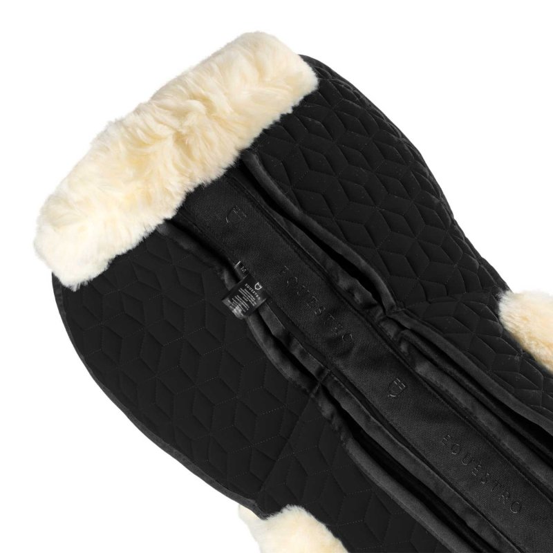 Equestro Compensatore elastan con tasche e montone - Nero/Naturale