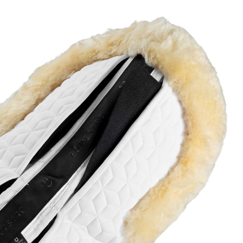 Equestro Compensatore elastan con tasche e montone - Bianco/Naturale